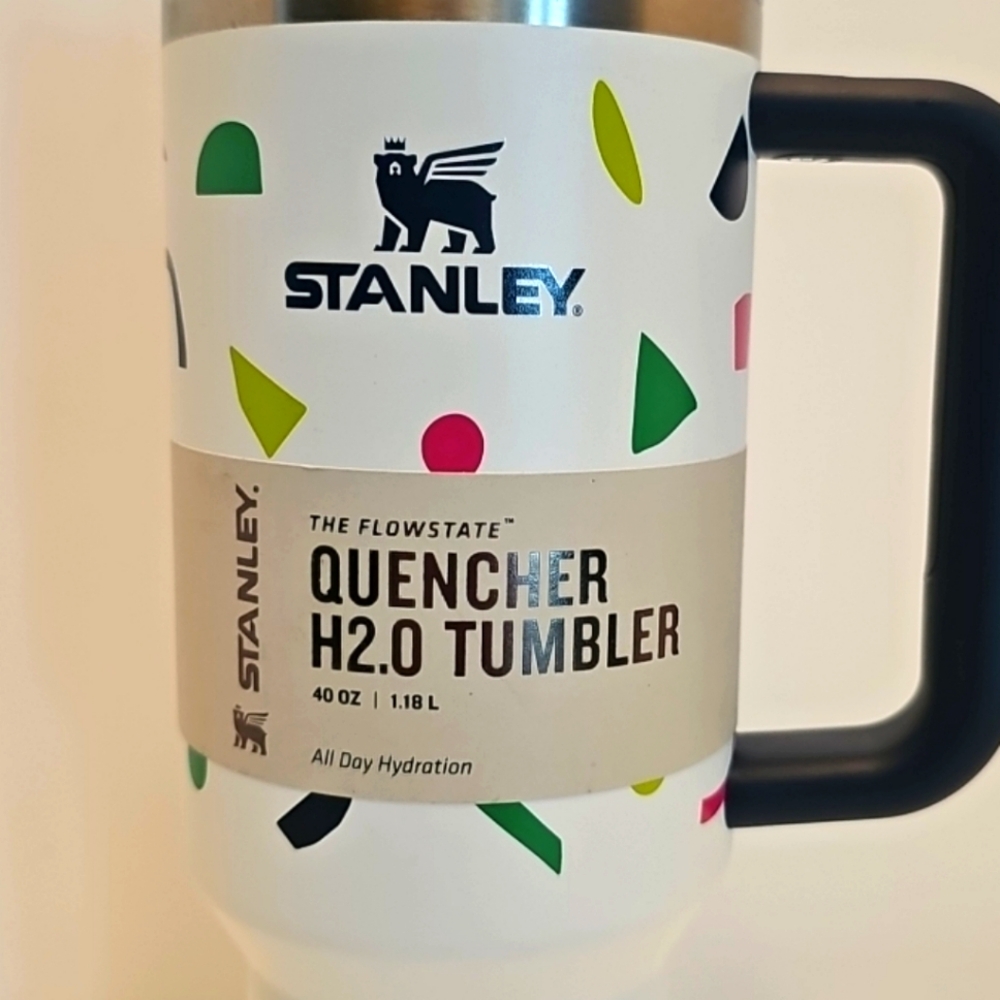 NWT Stanley Cup 40oz The Flowstate Quencher H2.O Tumbler Confetti Terazzo White - Picture 2 of 6